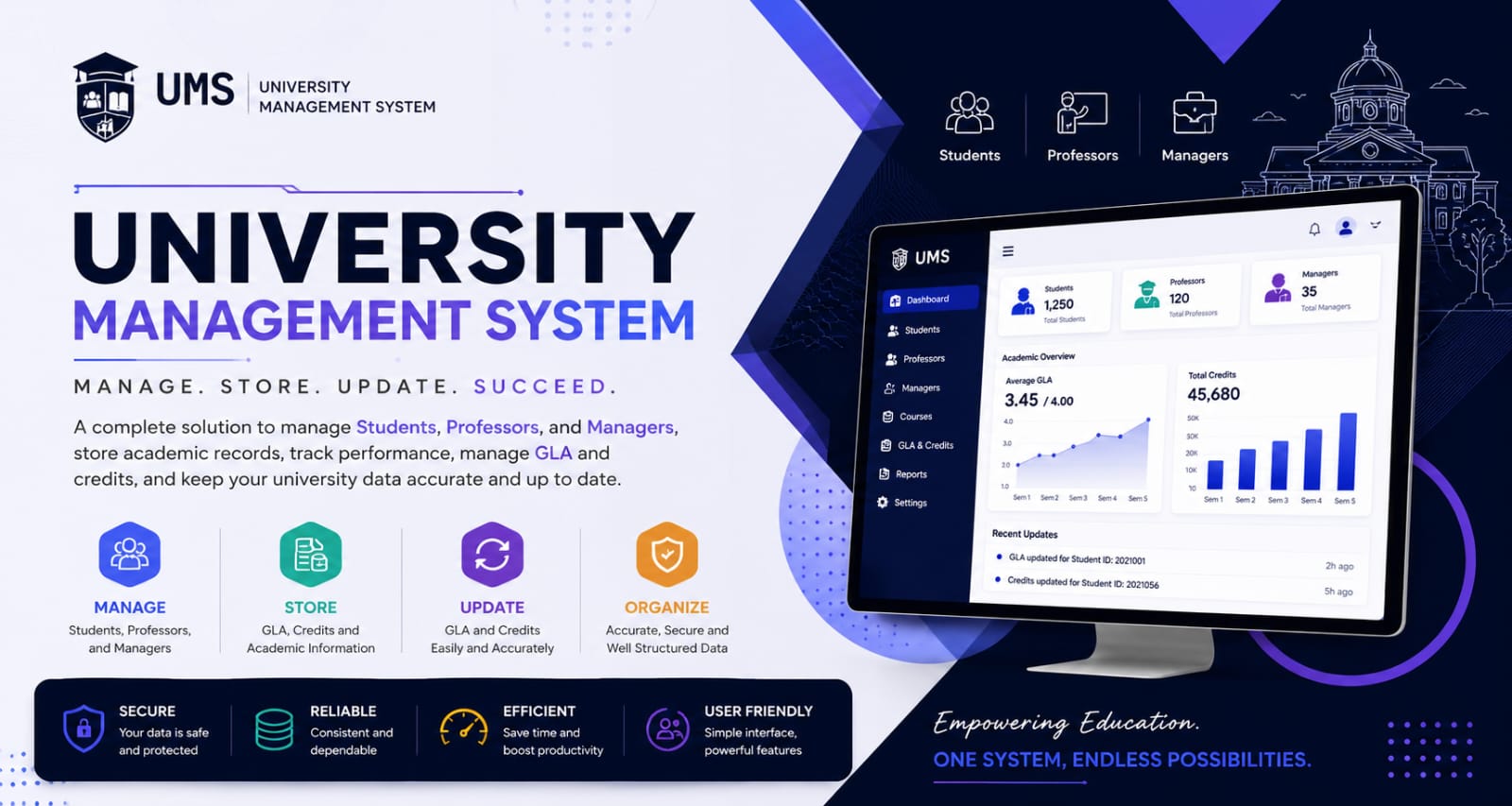 University Management System screenshot 1